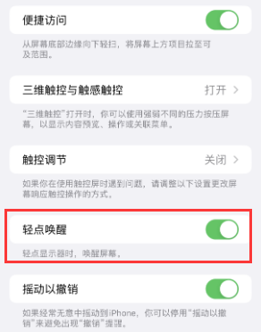 温州苹果授权维修站分享iPhone轻点无法唤醒怎么办 