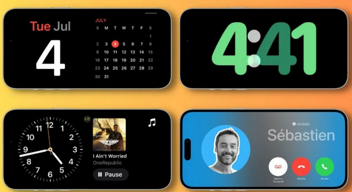温州苹果手机维修分享iOS17横屏充电待机显示有什么好处 