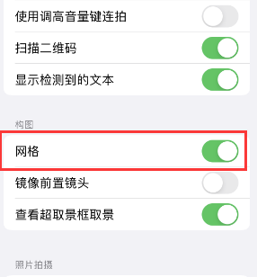 温州苹果手机维修网点分享iPhone如何开启九宫格构图功能 