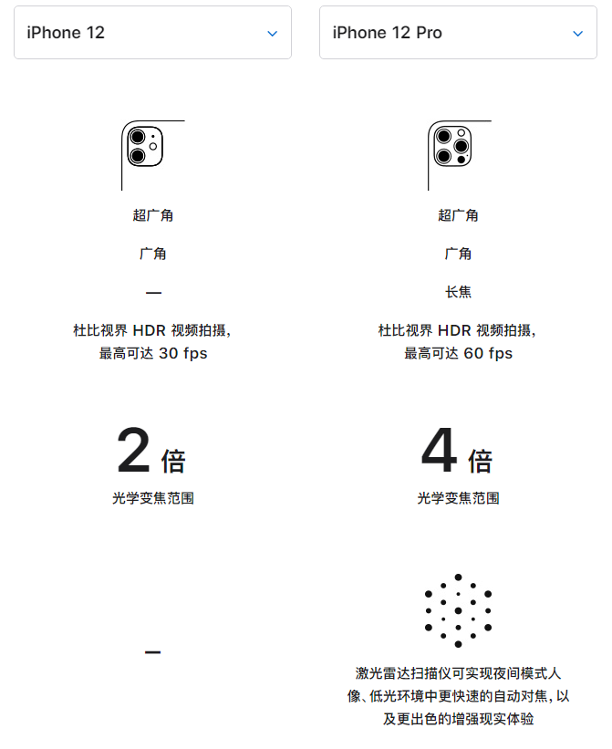 温州苹果手机维修分享苹果 iPhone 12 与 iPhone 12 Pro 选哪款 
